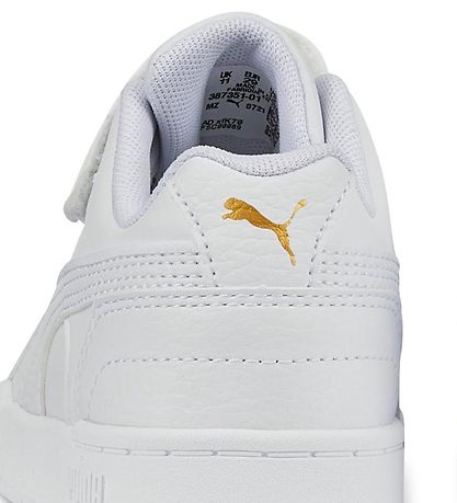 Puma Sko - Rød Game Low - Hvid m. Guld