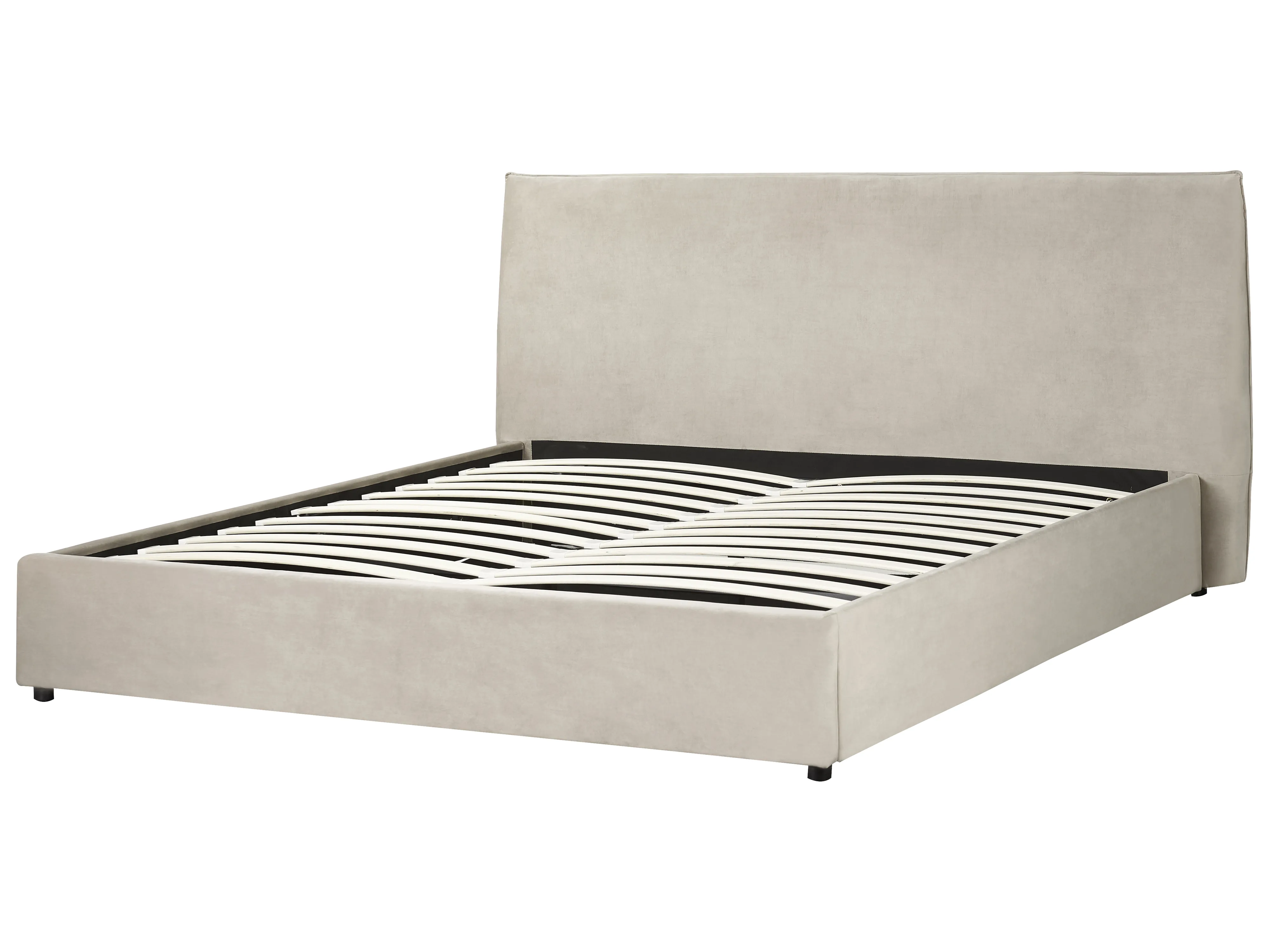 Bed met opbergruimte Fluweel LAVAUR 180 x 200 cm Taupe