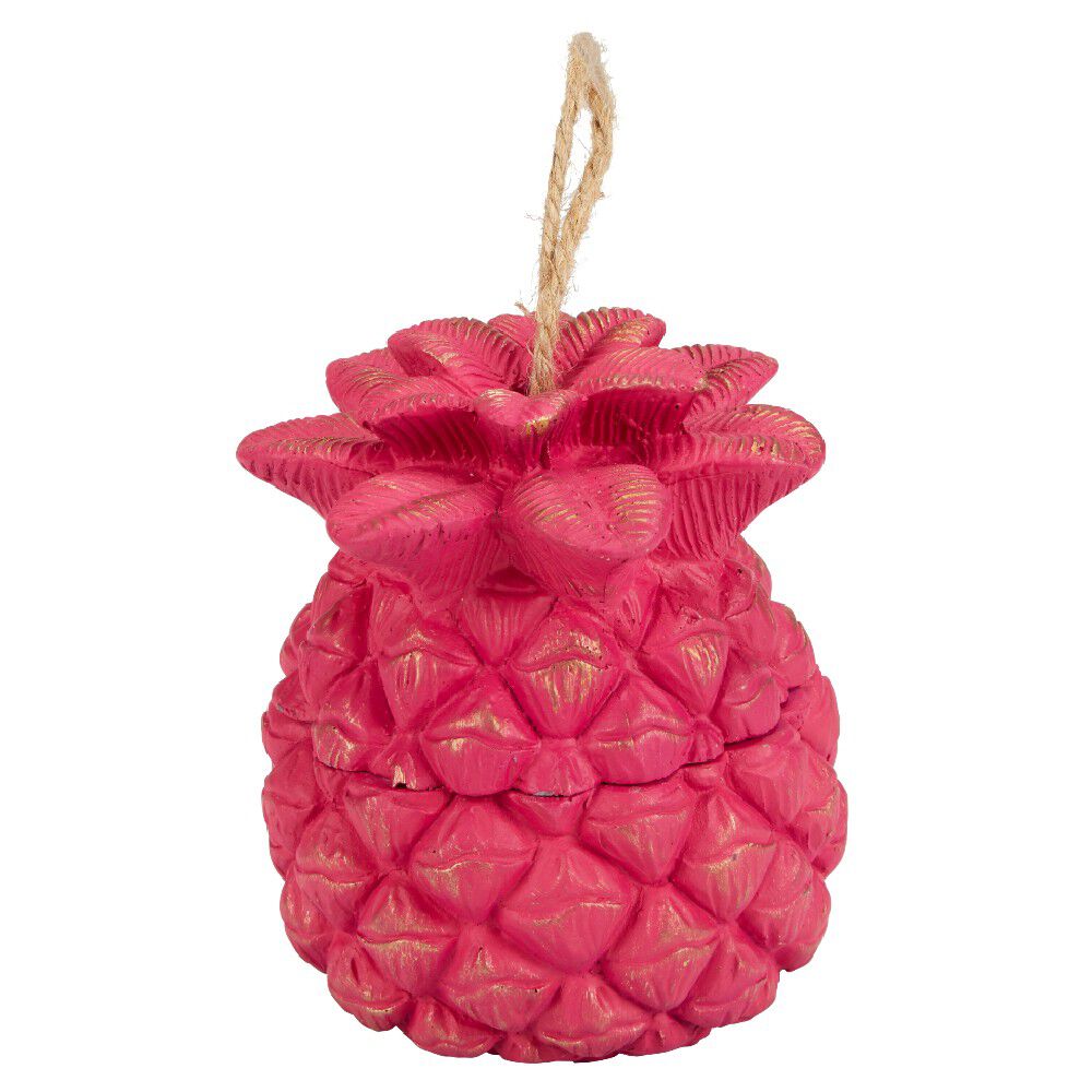 Bougie en forme d'ananas avec couvercle