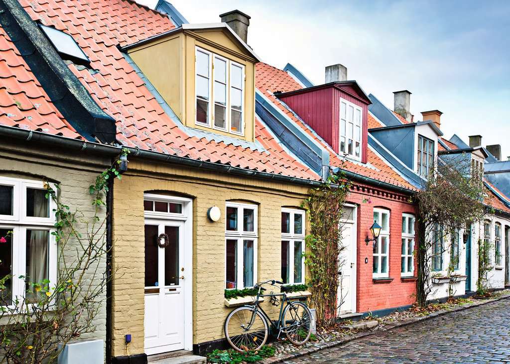 Ravensburger Spiel Häuser in Aarhus, Dänemark