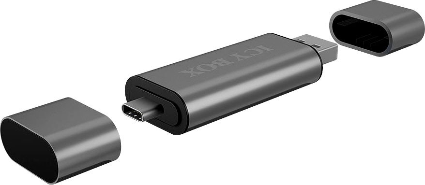 ICY BOX Computer-Adapter »ICY BOX SD/MicroSD, USB 2.0 Card Reader mit USB-C & -A und OTG«