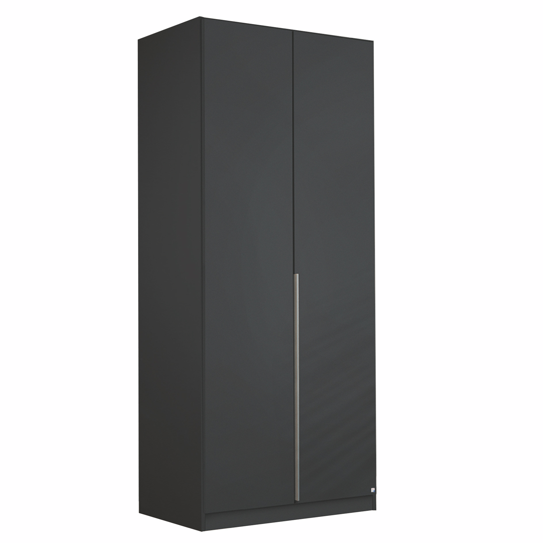 Drehtürenschrank - grau metallic - 2-türig - 91x210 cm