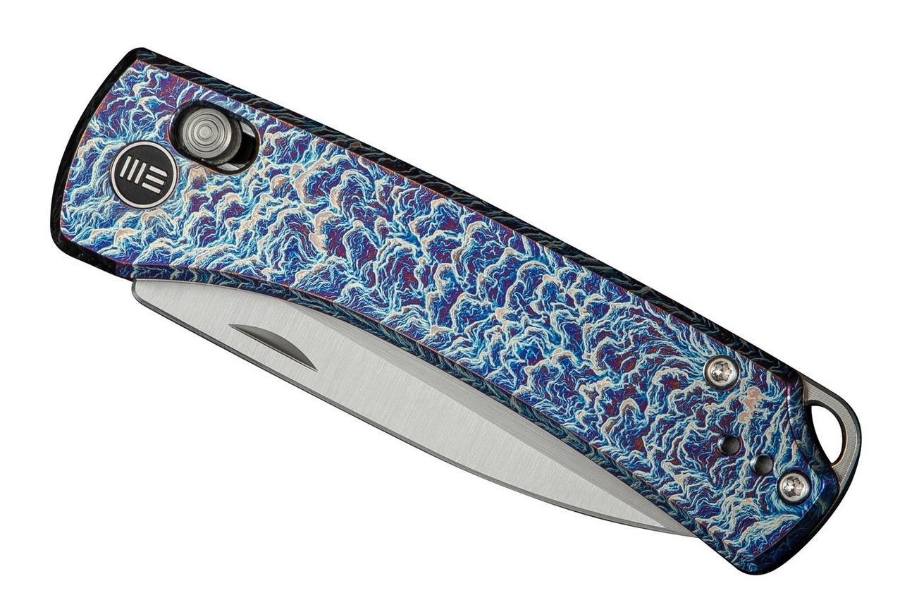 WE Knife Nightblade WE22046-4 Hand Rubbed CPM 20CV, Flamed Titanium, zakmes, Dutch Bushcraft Knives design