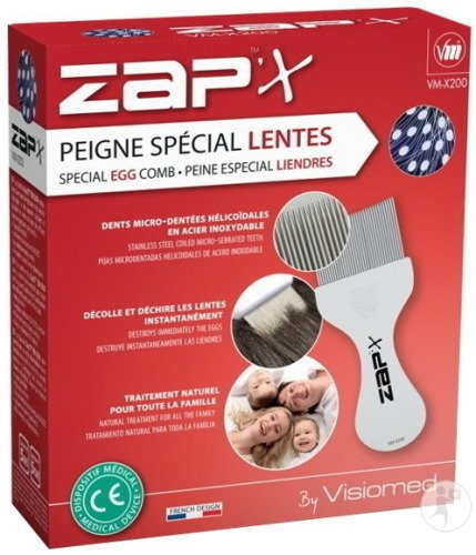 Eureka Pharma Visiomed Zap X Peigne Spécial Lentes C200 Pièce 1