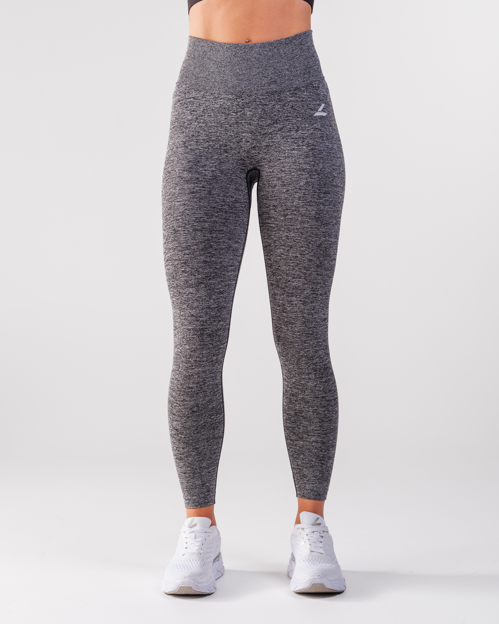 LEVITY Ignite Marl Seamless Scrunch Tights Grey Marl