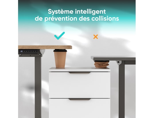ONKRON - Bureau assis debout motorisé poids max 100 kg cdf222e-b noir