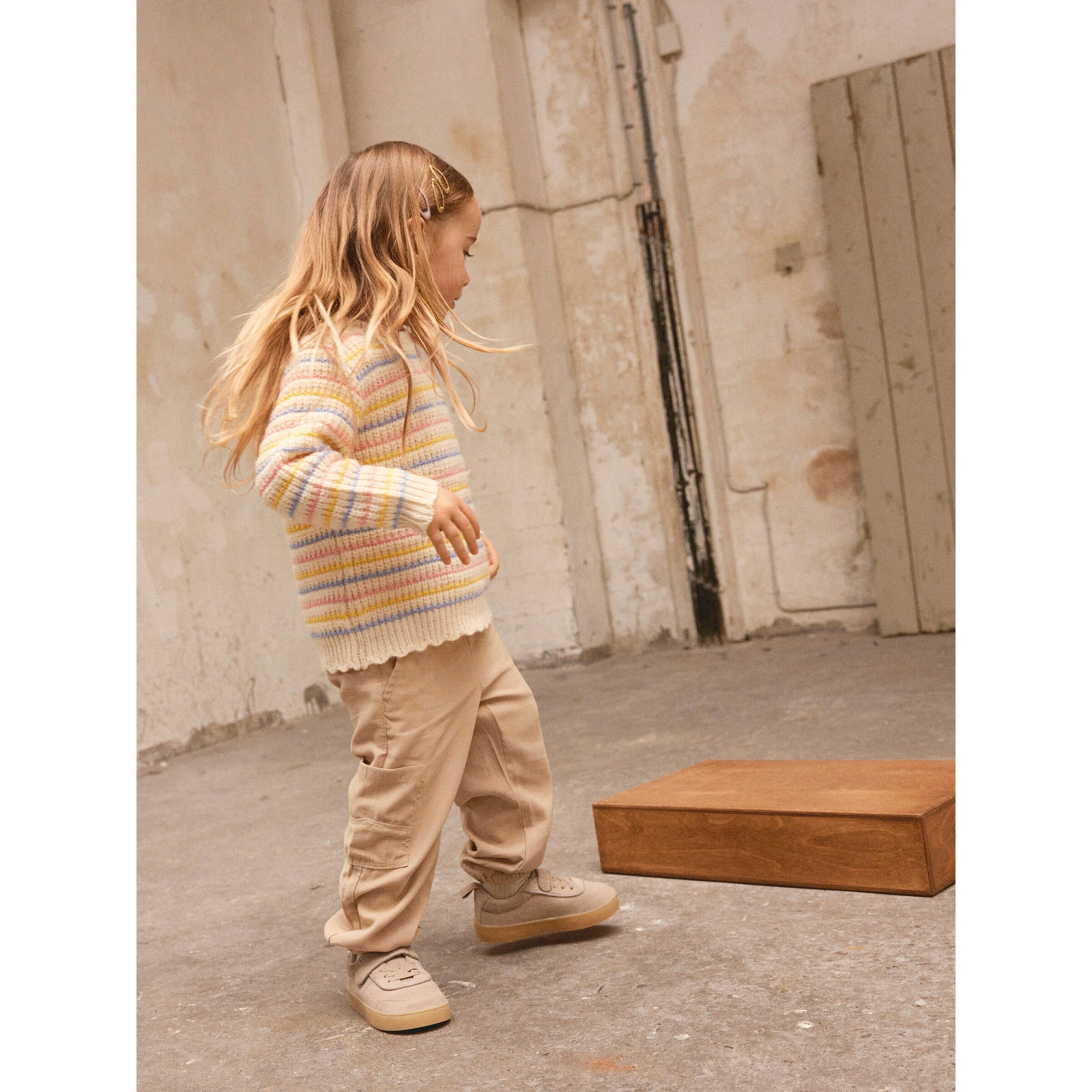 NAME IT Strickpullover Ringel natur/bunt