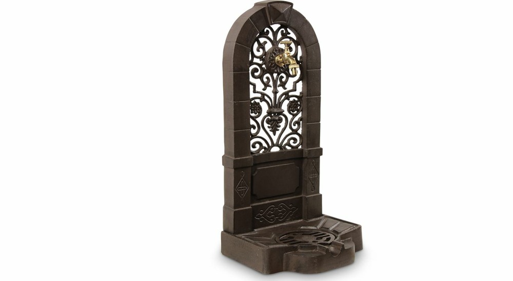 Fontaine de jardin fonte marron 35.5x31x74.5cm
