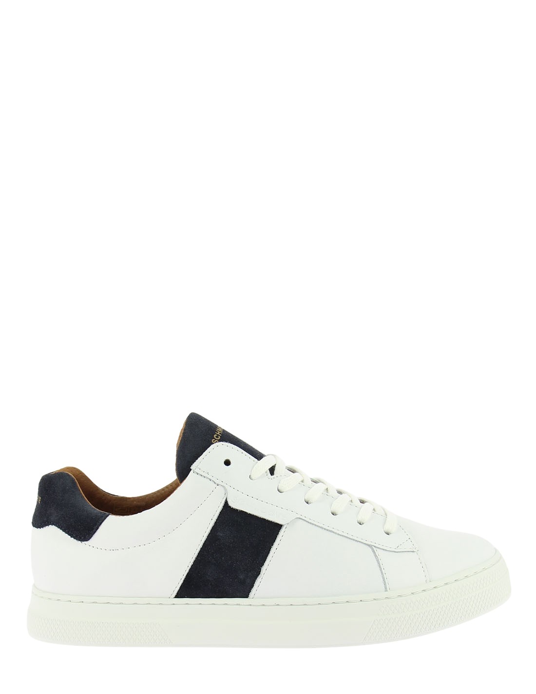 schmoove baskets de ville homme spark gang cuir blanc/noir