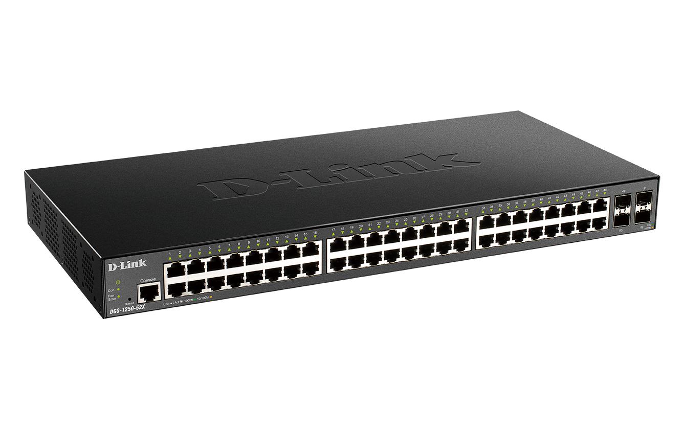 Switch DGS-1250-52X 52 Port<br>Gigabit Smart Managed Switches mit 10G Uplinks