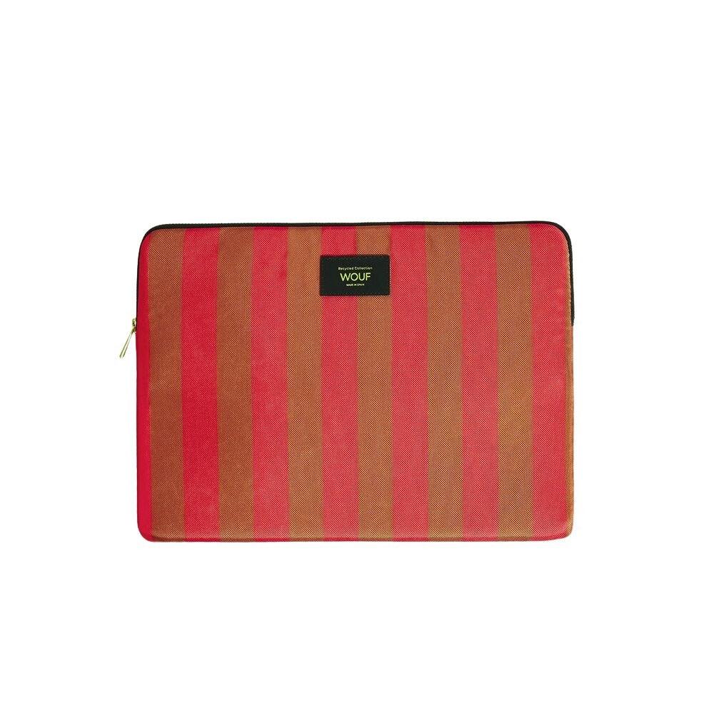 Wouf  Pat Computer Sleeve, 13/14 - Pink/Brown