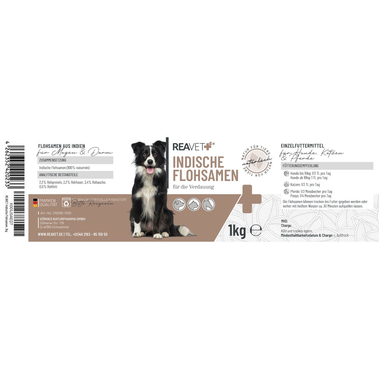 REAVET Indische Flohsamen 1kg