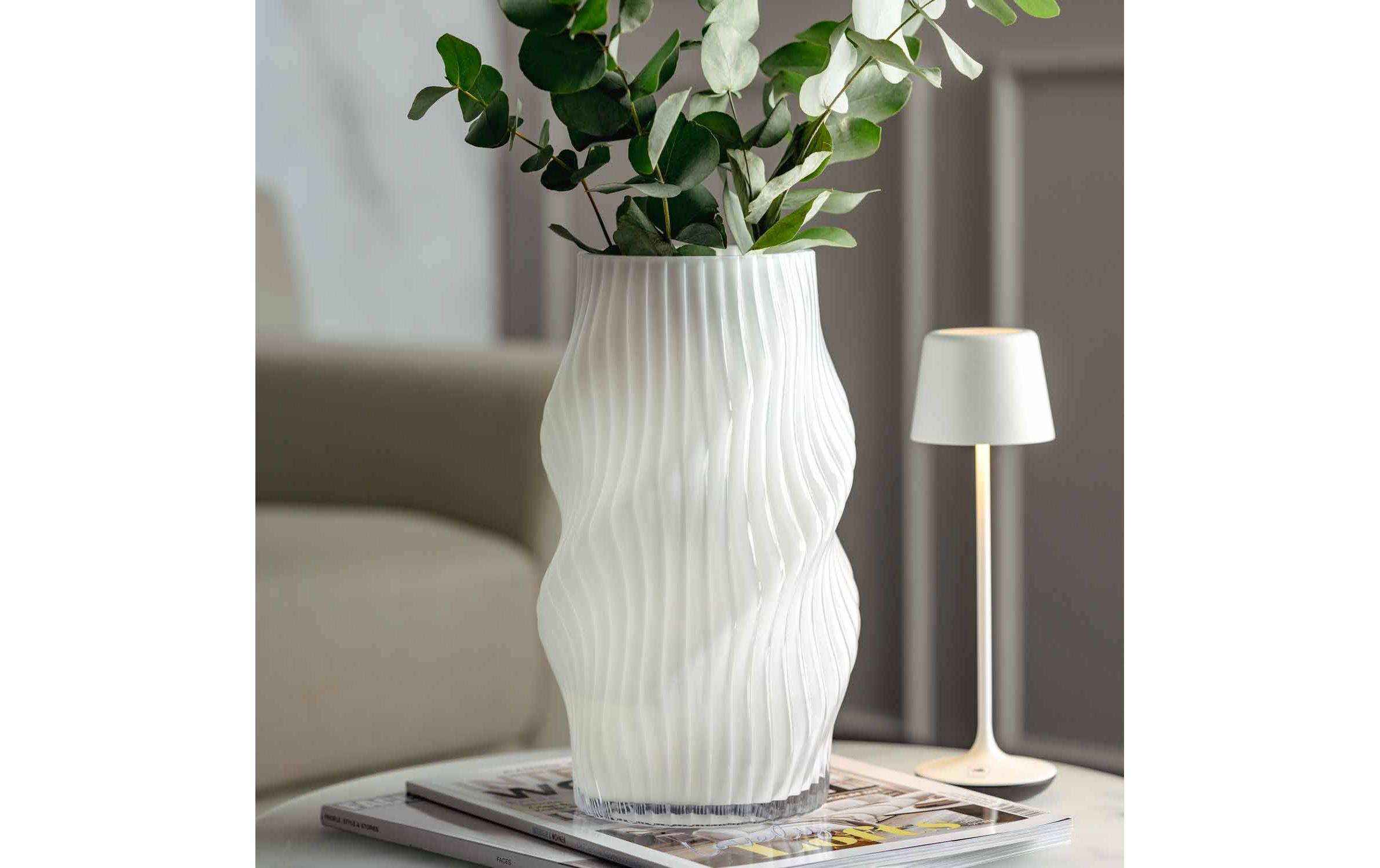 Vase Verdi 31 cm, WeissBlumenvase