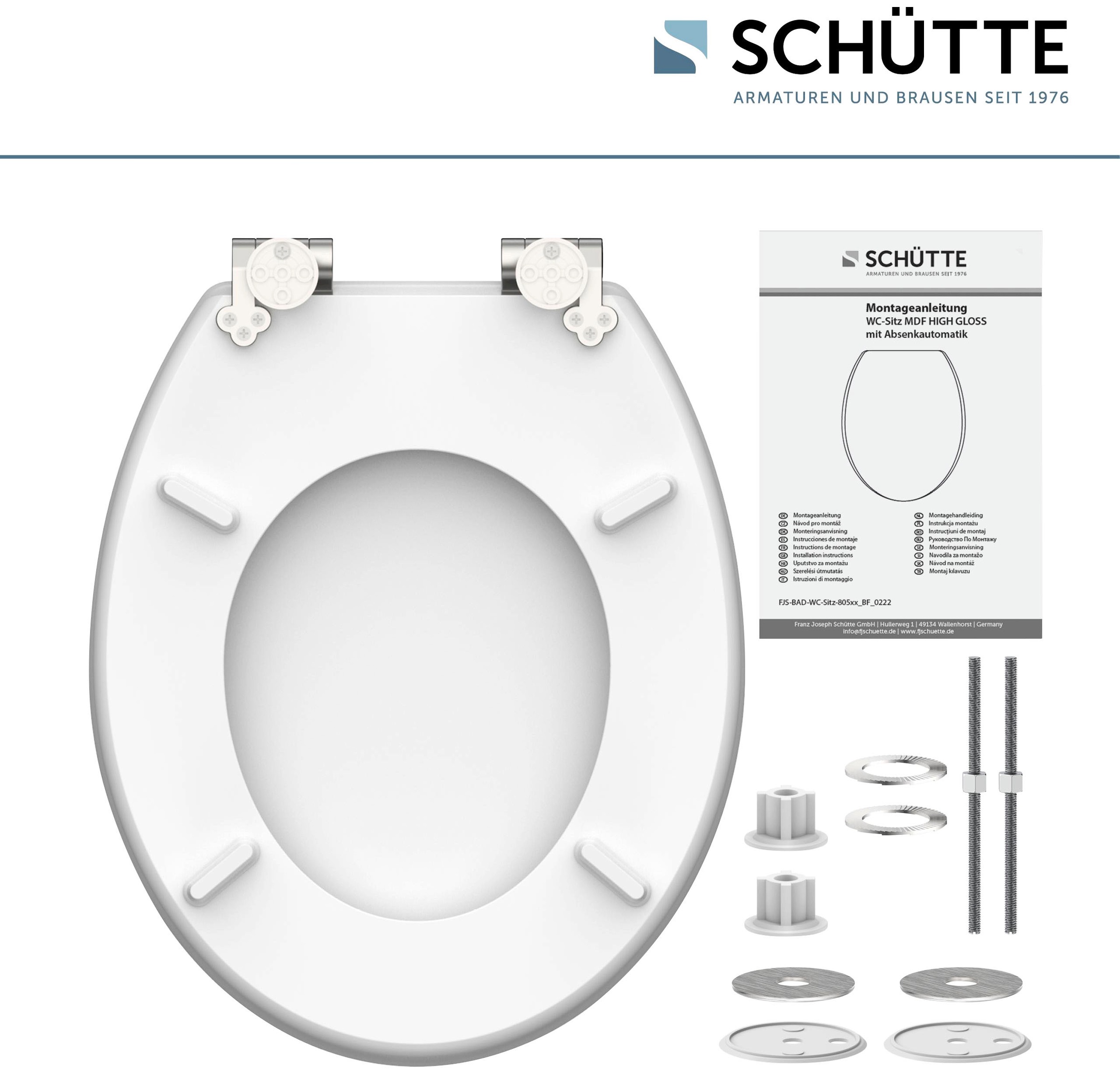 Schütte WC-Sitz »Diamond« High Gloss mit MDF Holzkern, mit Absenkautomatik