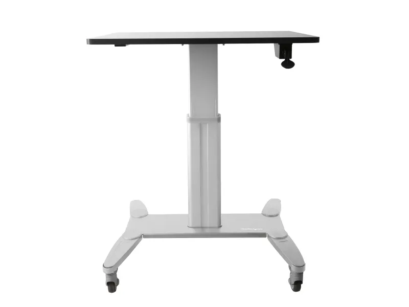 StarTech.com Mobile Standing Desk, Portable Sit Stand Ergonomic Height Adjustable Cart on Wheels, Rolling Computer/Laptop Workstation Table w/ Locking One-Touch Lift for Teachers/Student - Mobile Computer Table (STSCART) - Stativ - for notebook / tas