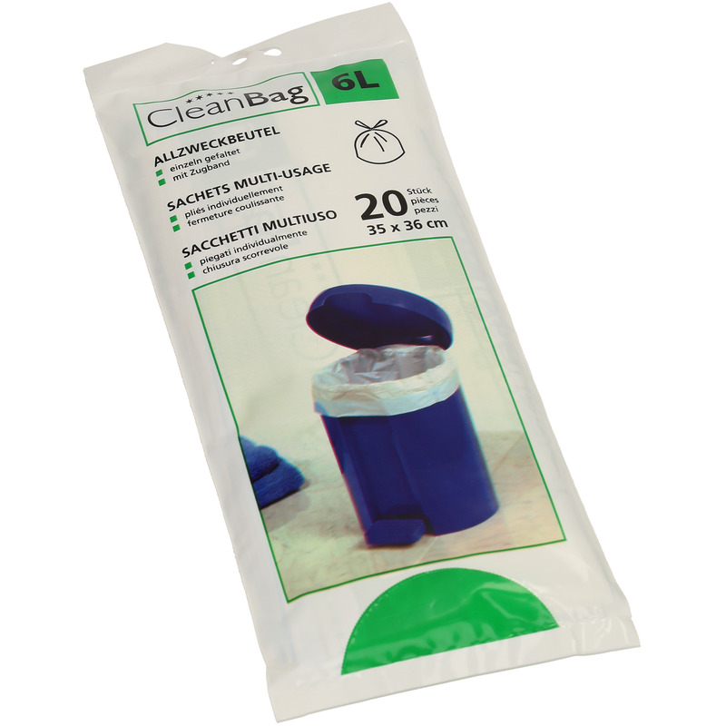 CleanBag Mehrzweckbeutel, 6 l, 350 x 360 mm, 20 Stück