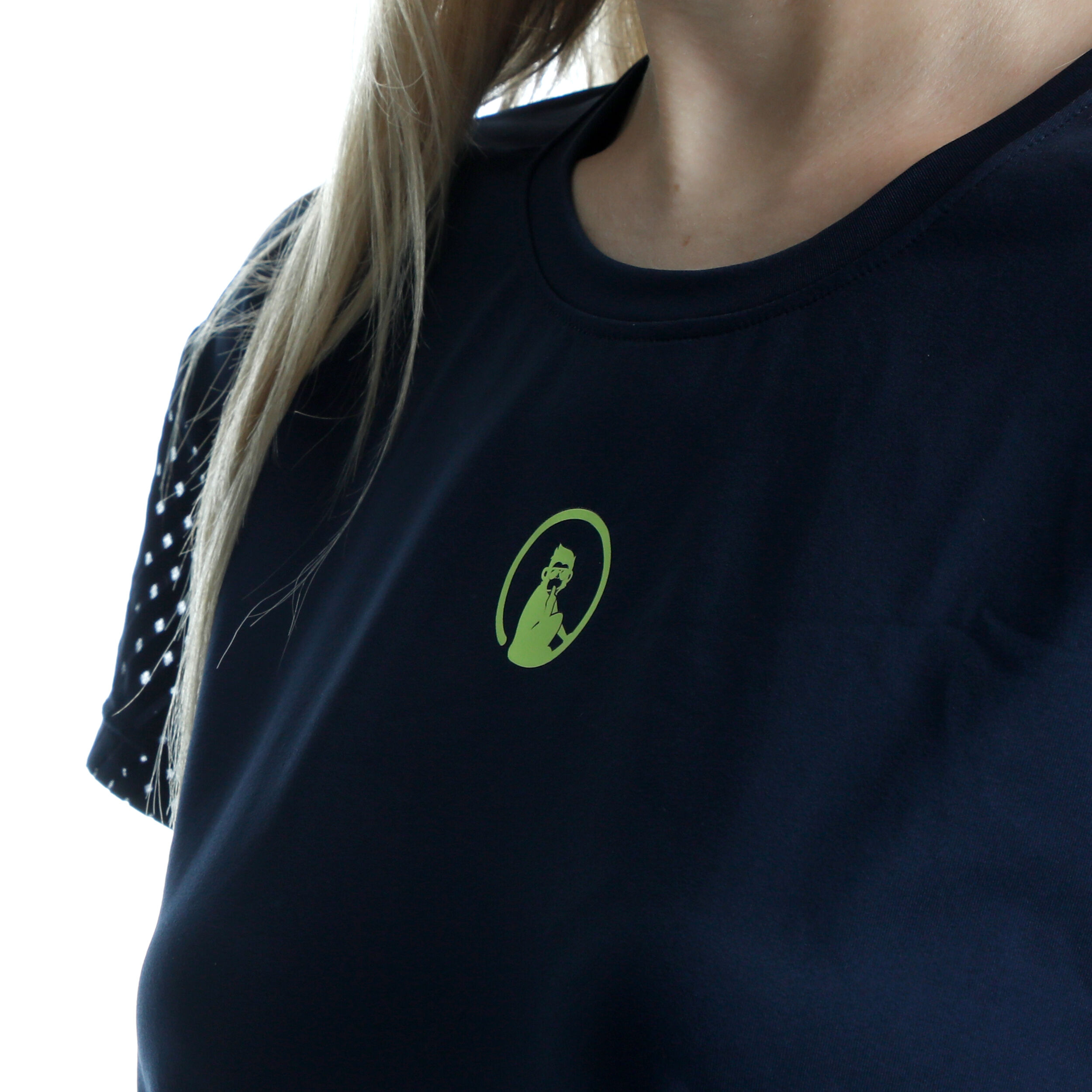 Quiet Please Perspectives Cross T-shirt Femmes - Bleu Foncé