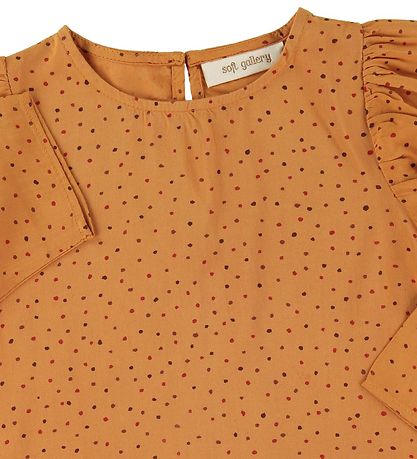 Soft Gallery Pullover - Gaelle - Orange m. Punkte