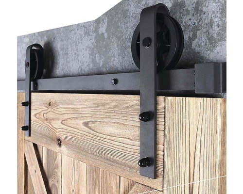 Intersteel 200 cm Wielschuifdeursysteem, zwart