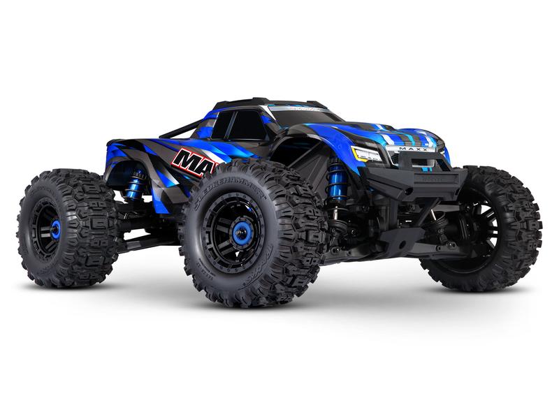 Traxxas Monster Truck WideMAXX, 4WD, Blau 1:10, ARTR Verbreiterte Version des 4WD Brushless Truck «Maxx»