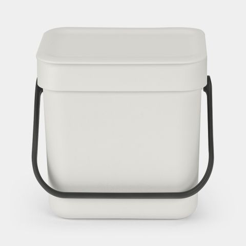 Sort & Go Afvalemmer 3 liter - Light Grey