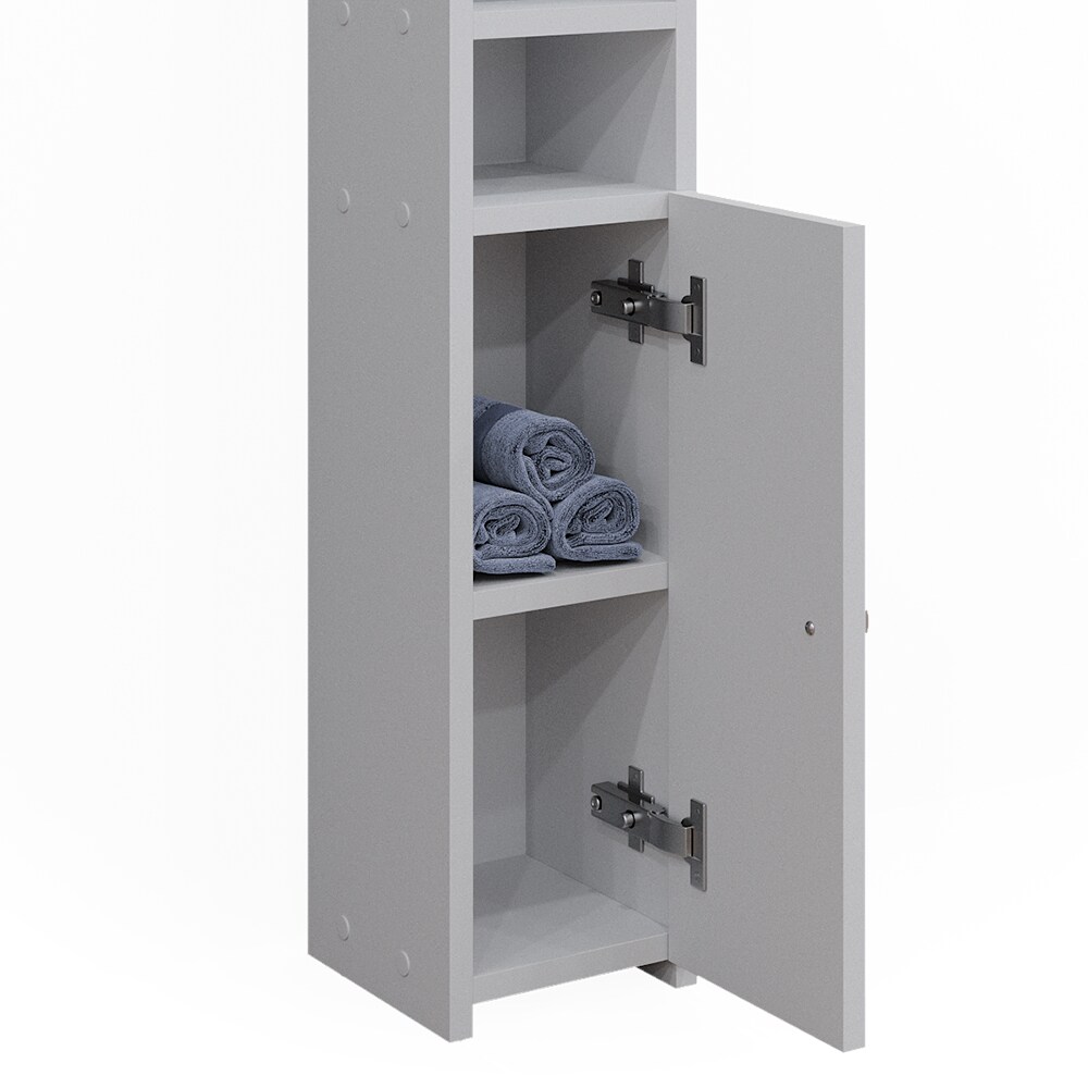 Vicco Toilettenpapierschrank Fynn Weiß 18 x 82 cm Tür