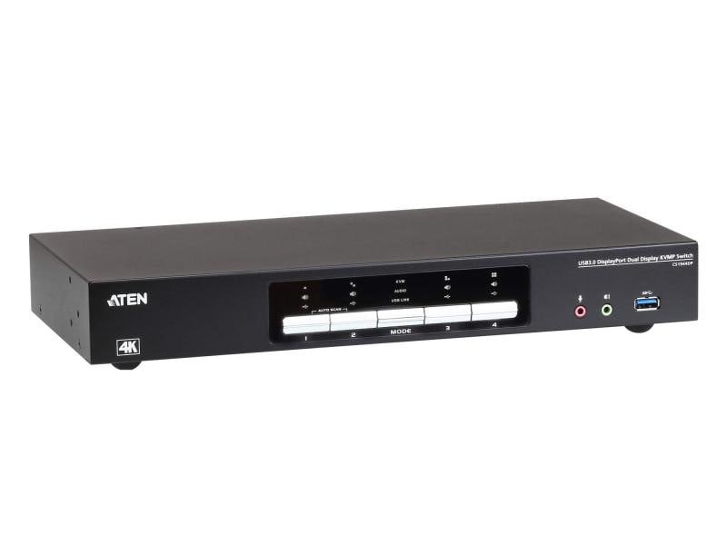 Aten KVM Switch CS1944DP 4-Port USB 3.0 4K DisplayPort Dual Display KVMP Switch
