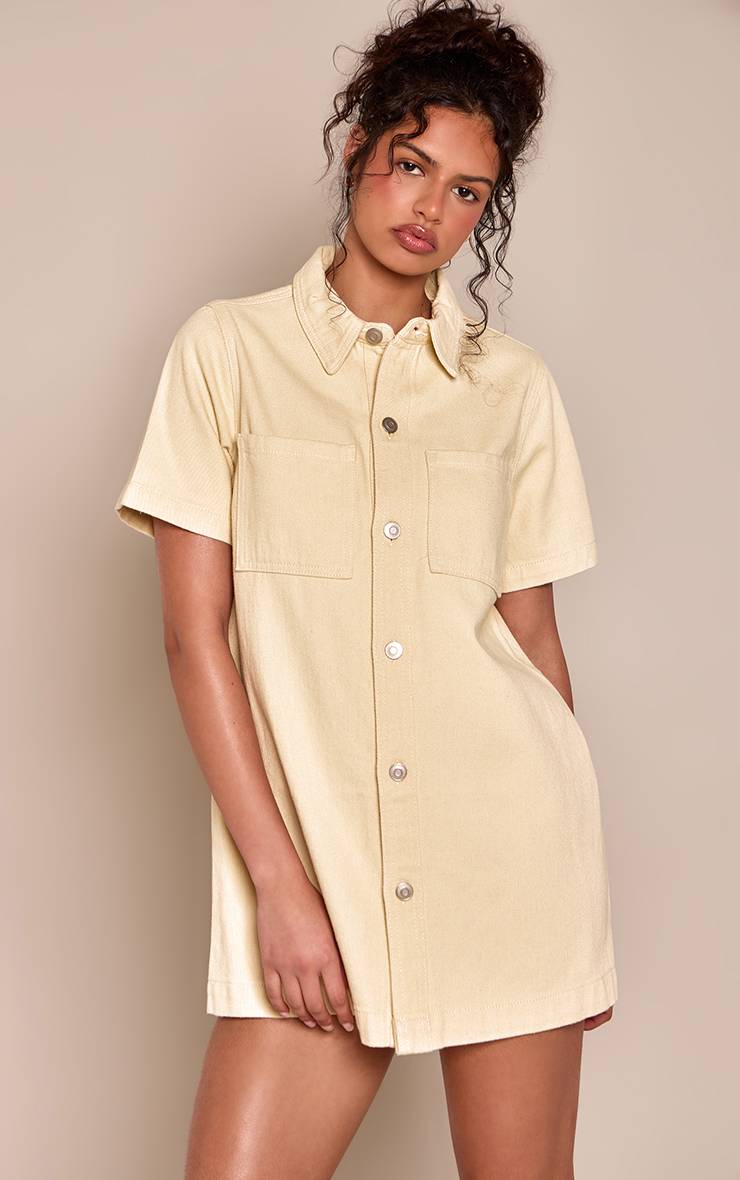 Citron Robe Chemise En Denim