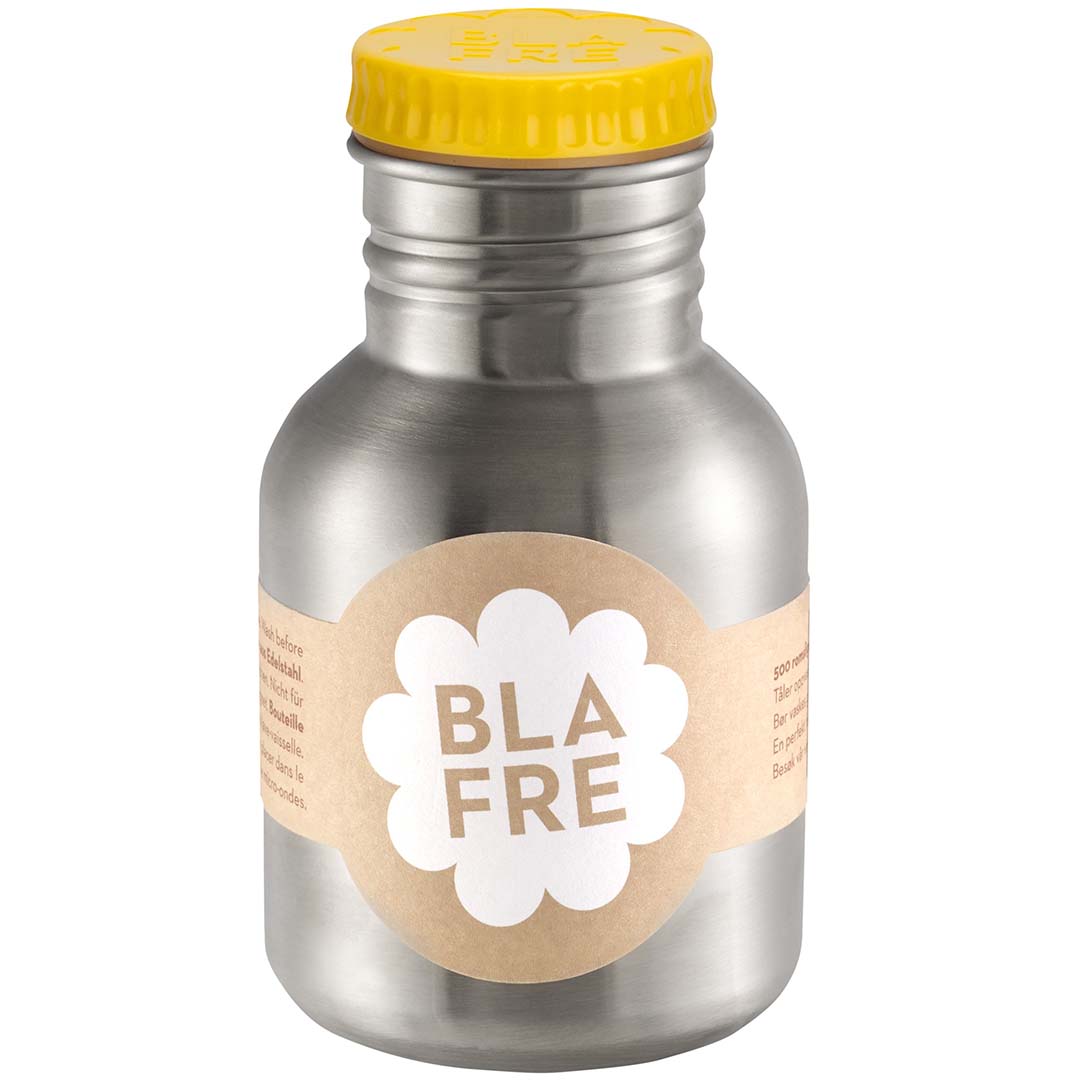 Blafre rvs drinkfles geel - 300ml