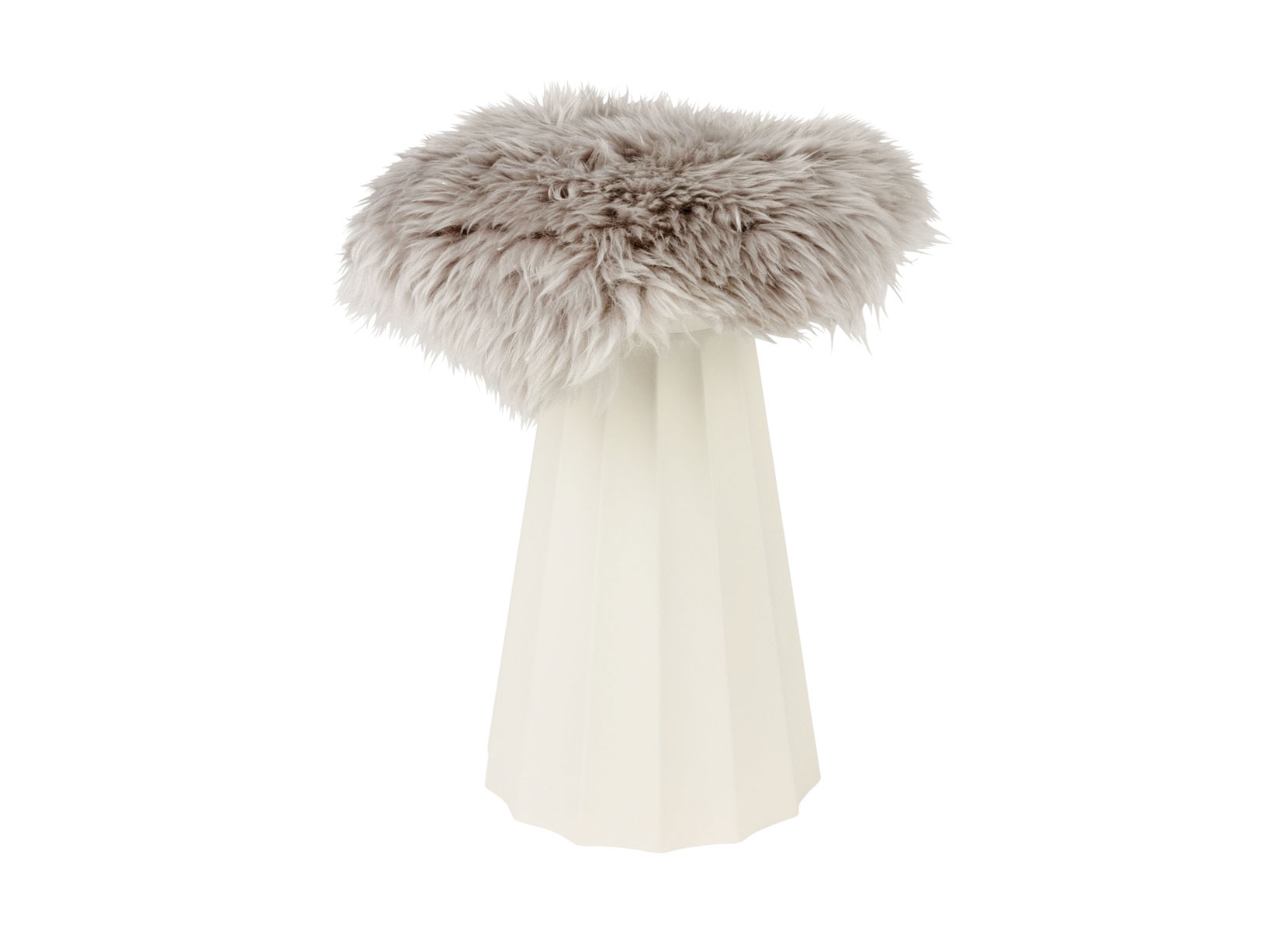 Metall-Hocker 30x46cm Beige