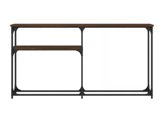 Table console chêne marron 145x22,5x75 cm bois d'ingénierie