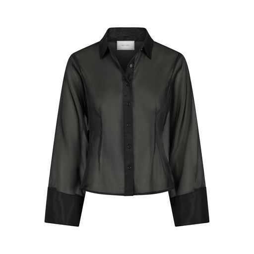 Neo Noir Rosa Organza Skjorte, Black, 42