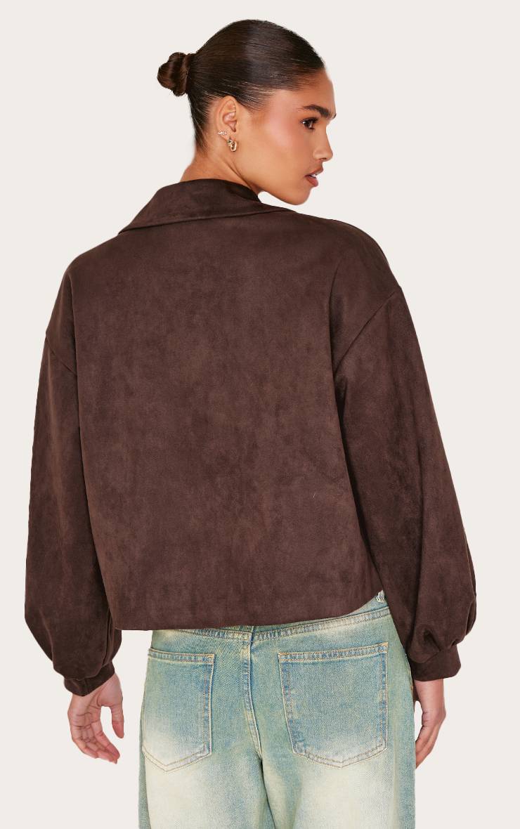 Chocolat Trench-coat En Synthétique À Manches Ballon