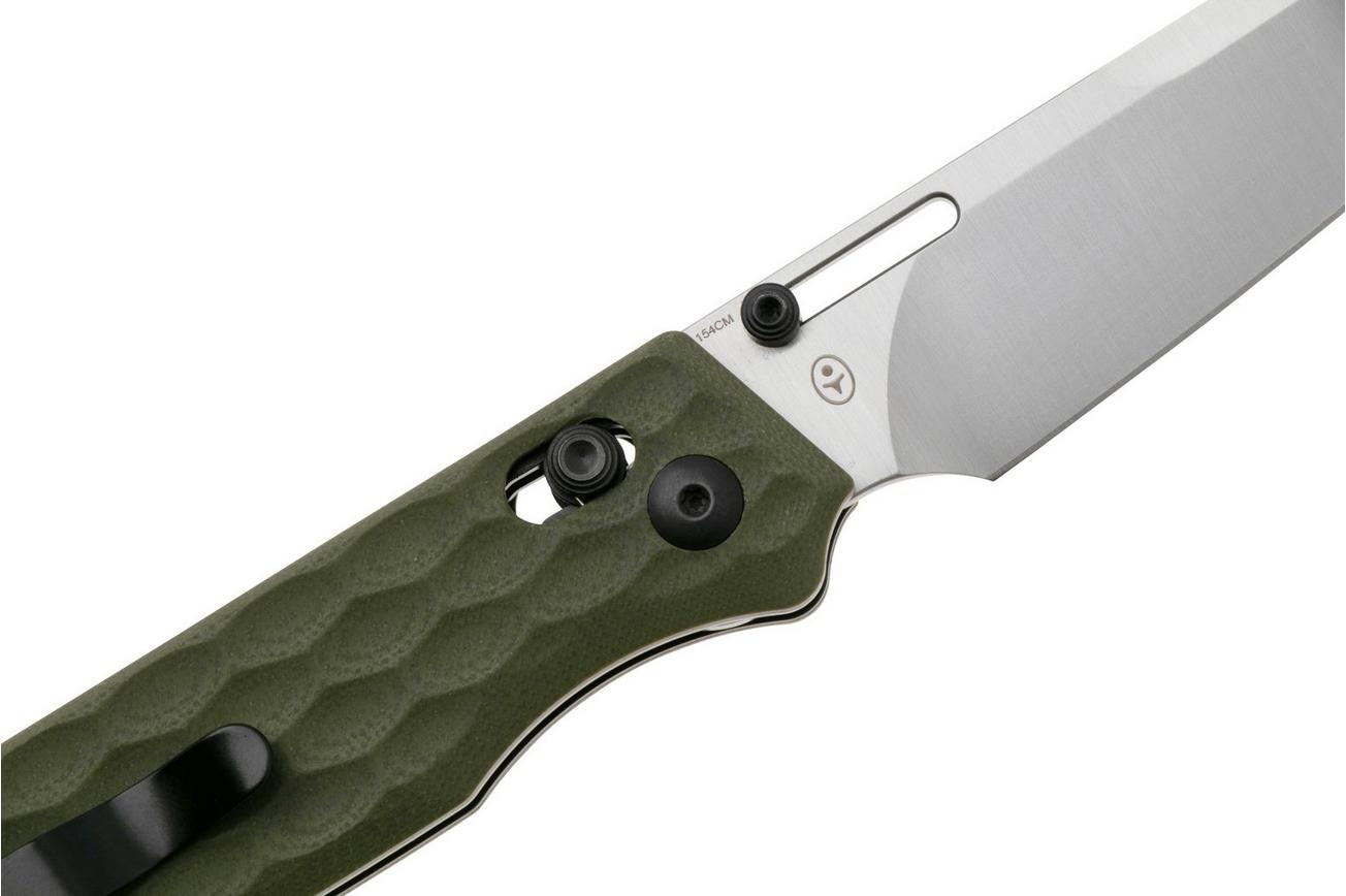 Kizer Vanguard Task V3641C3 Satin 154CM, Green G10, zakmes, Nick Consoli design
