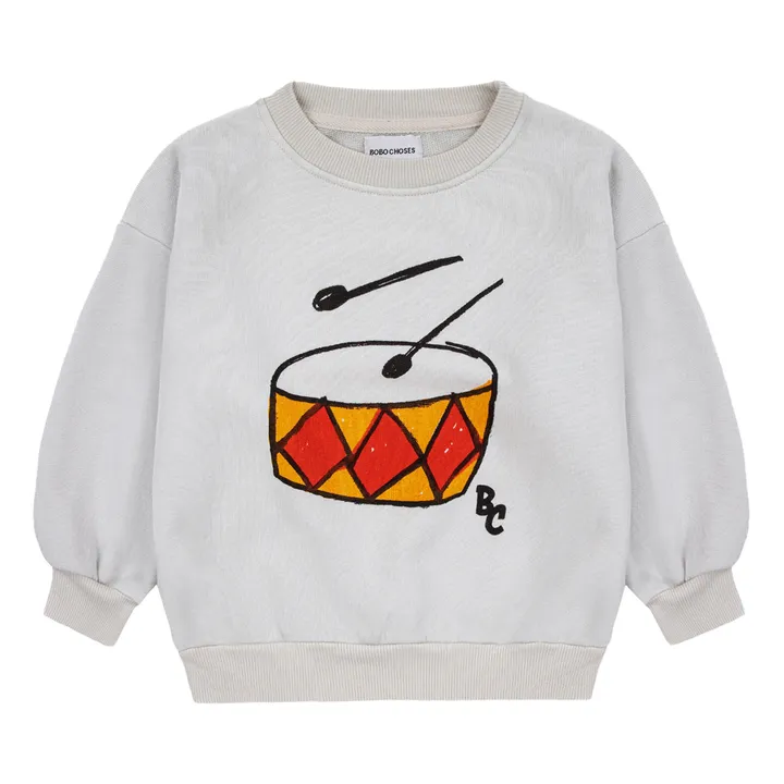 Bobo Choses Sweat Coton Bio Tambour | Gris