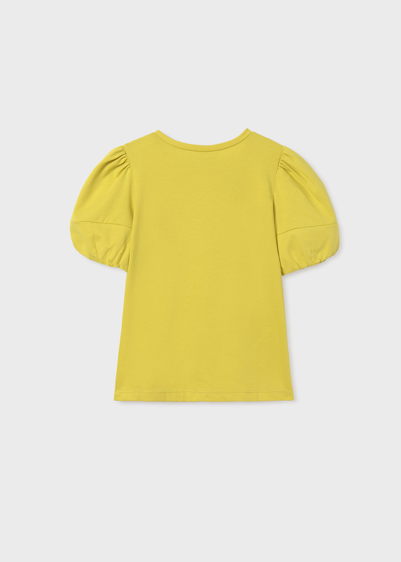 Camiseta Better Cotton com apliques para meninas, cor pistache.
