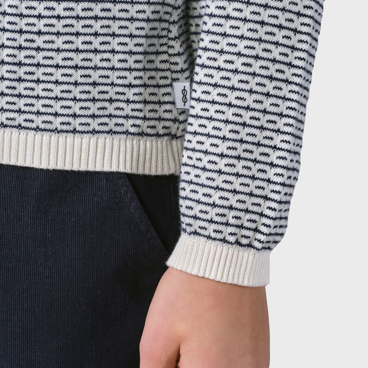 Klitmøller Collective Silje Knit bluse, dame (Cream Navy)