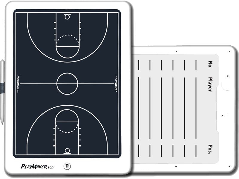 Playmaker LCD Taktiktafel Basketball Weiss Batteriebetriebene LCD Taktiktafel