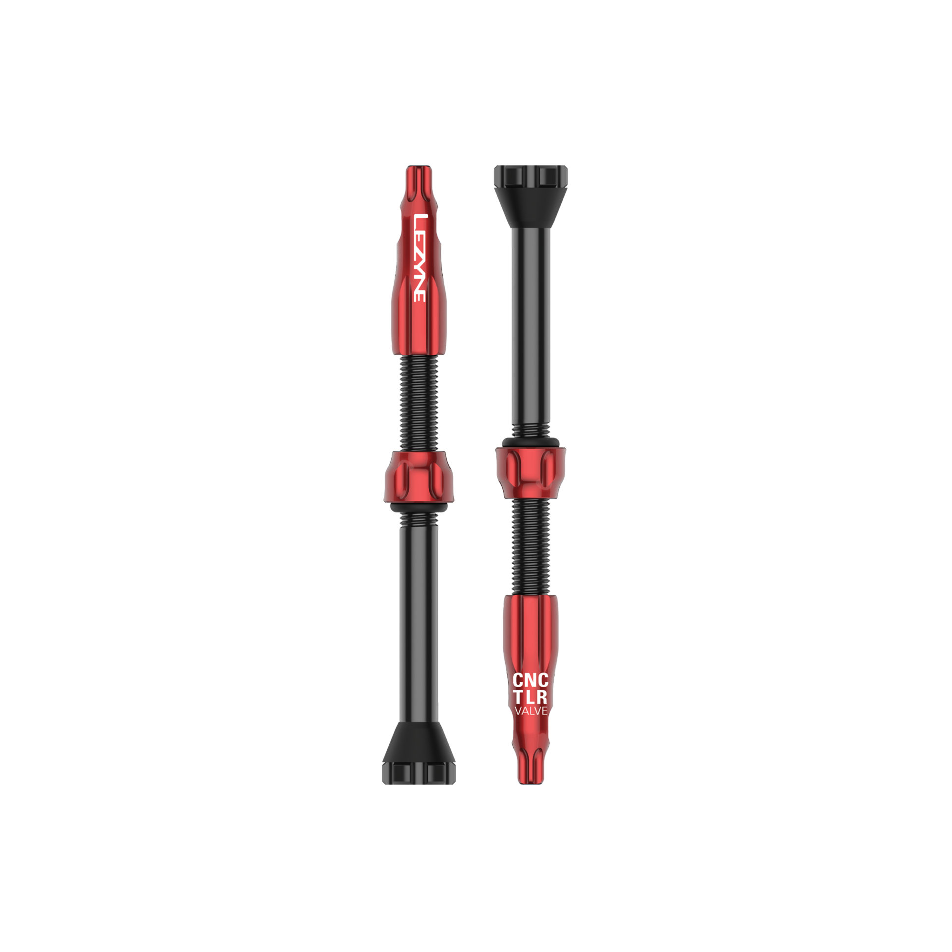 Lezyne CNC Tubeless Valve Kit 60 mm Rood