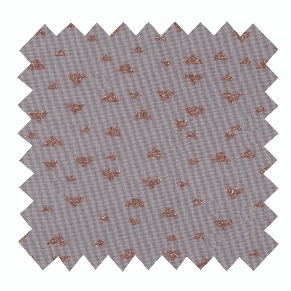 Tissu Enduit Au Mètre Triangle Cuivré Gris