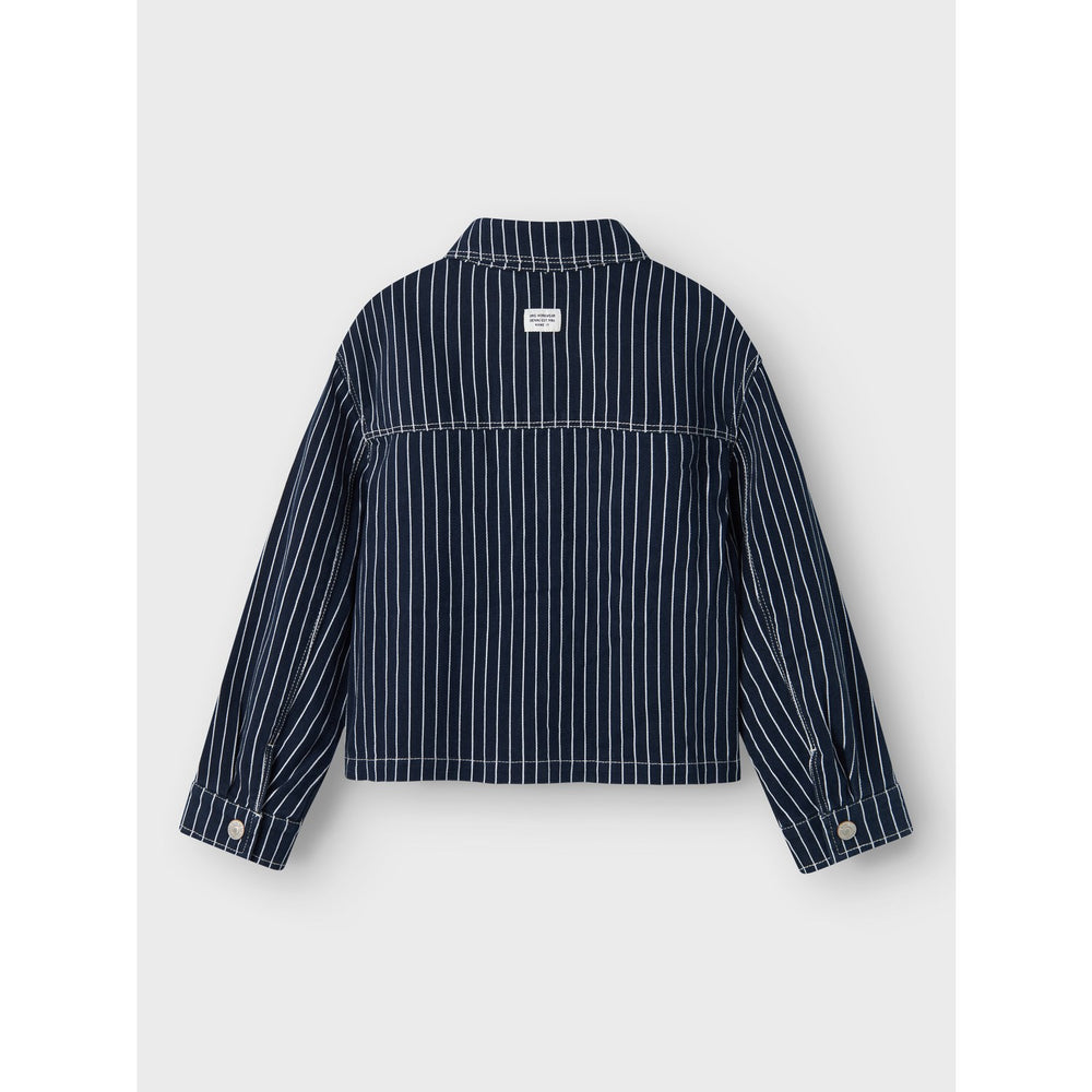 Køb Name It Navy Blazer Zoe Twill Oversize Stripe Skjorte
