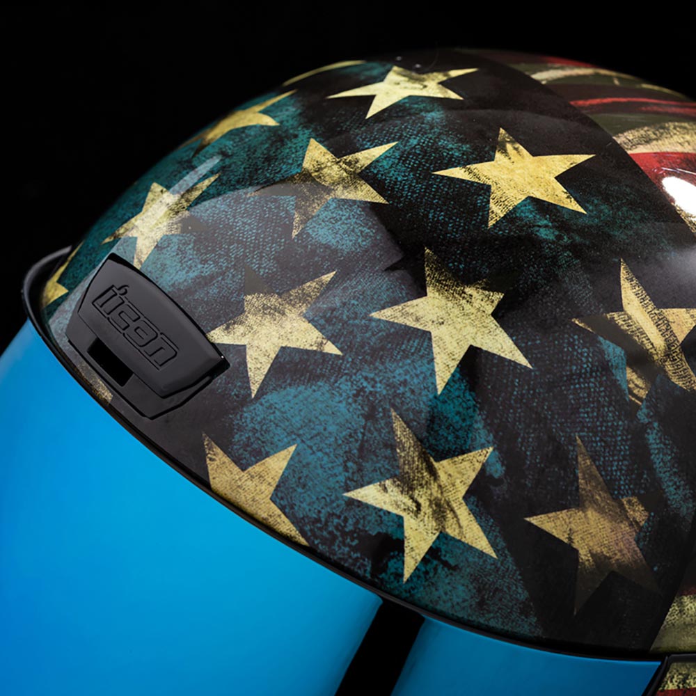 Icon - Casque Airform Old Glory™ Noir / Beige / Rouge / Bleu