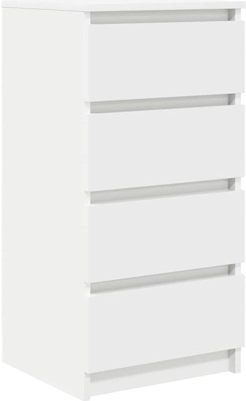 vidaXL - Dressoir - Wit - 37,5x35x76 cm - Bewerkt Hout
