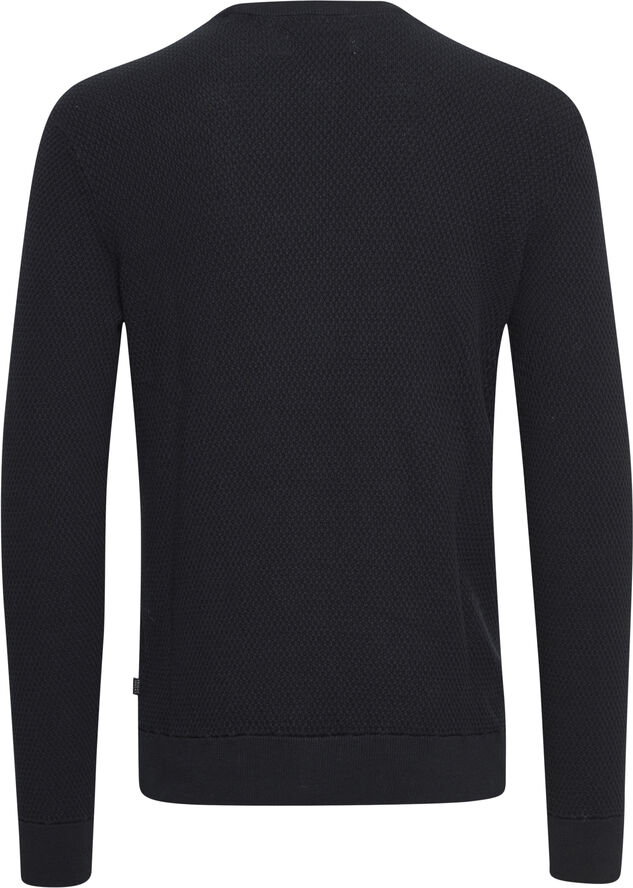 Casual Friday CFKARLO structured crew neck knit Anthracite black