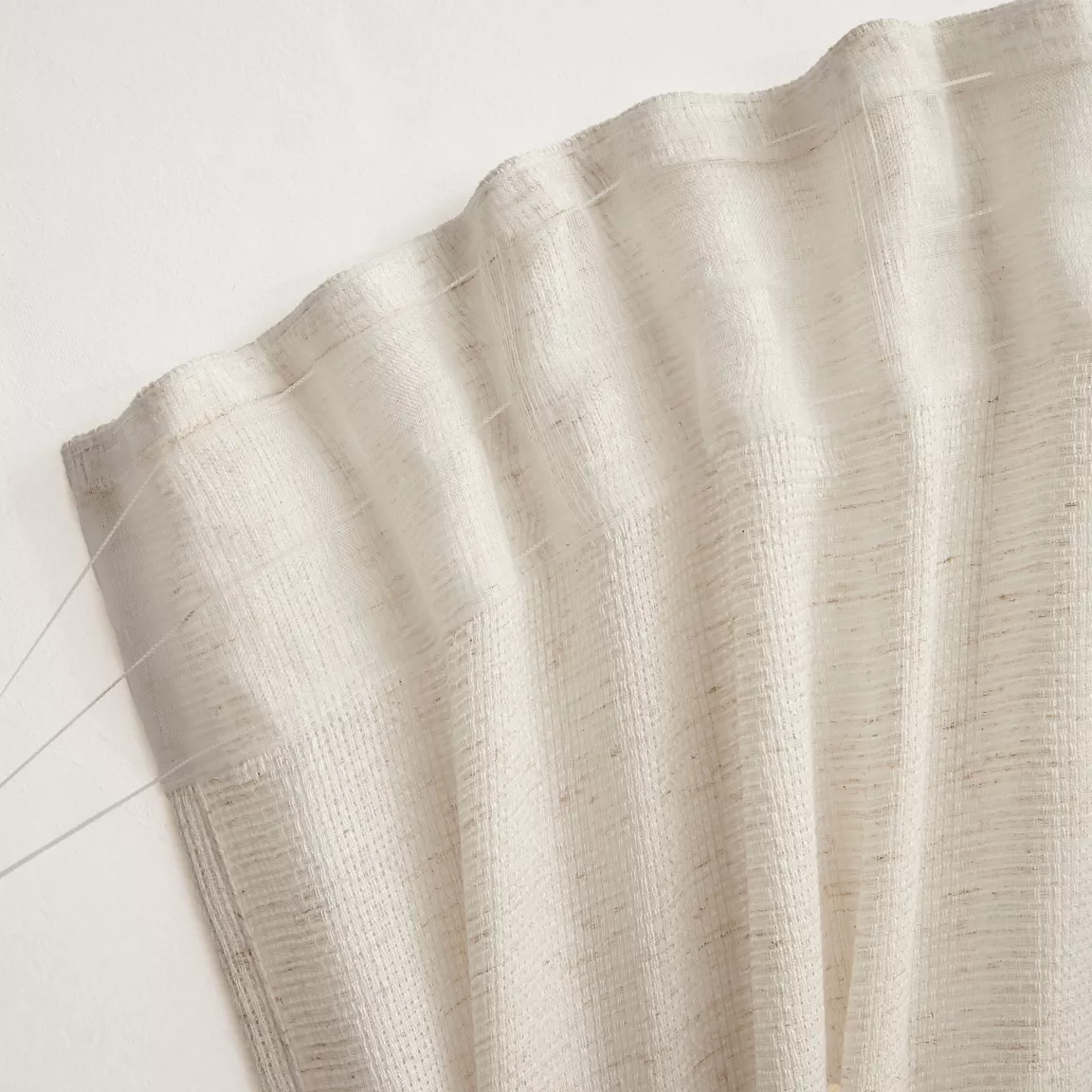 Voilage galon fronceur effet lin (280 x 240 cm) Luca Beige