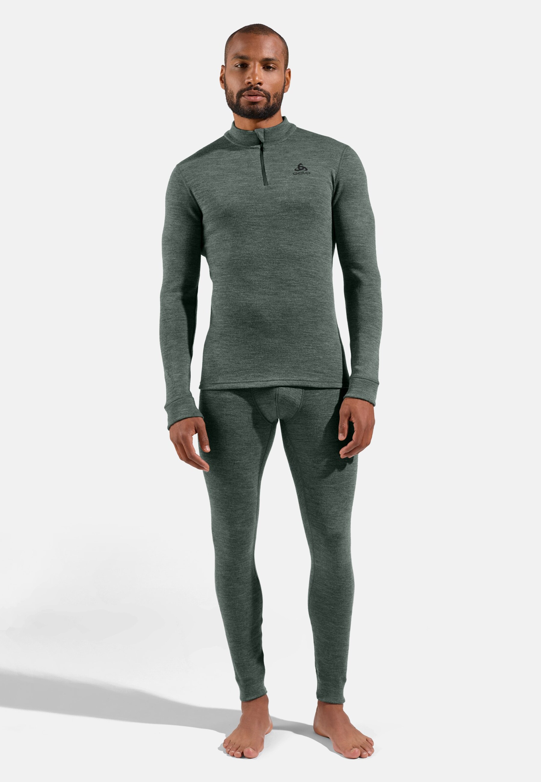 Natural Merino 260 Base Layer Half Zip in urban chic