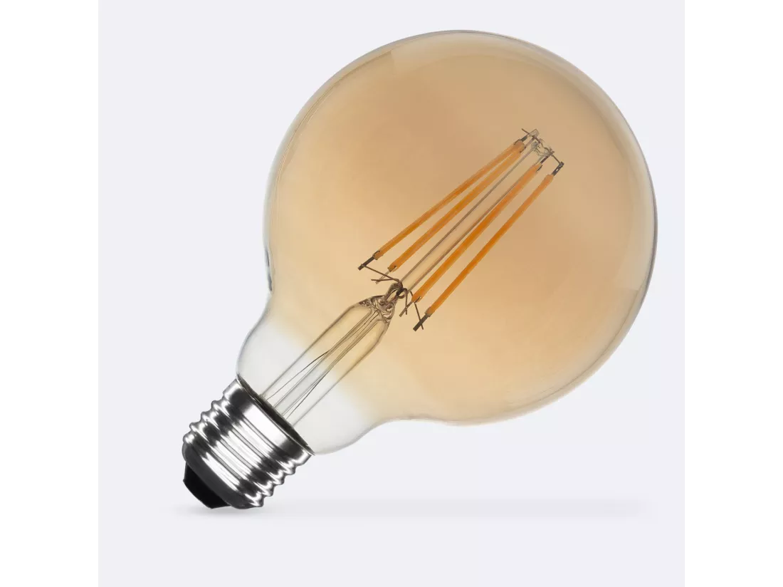 Ampoule LED Filament E27 8W 750 lm G95 Gold No Flicker 2700K Blanc chaud