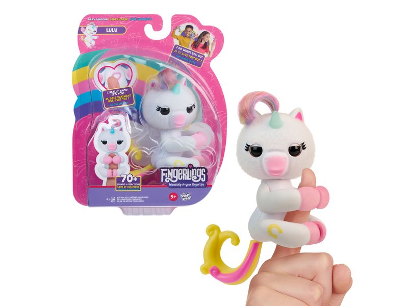 Wowwee Roboter Fingerlings Unicorn Lulu Lustiges und interaktives Einhorn