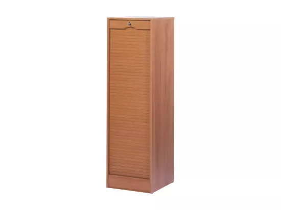 Classeur à Rideau Merisier 8 Tablettes 1 Kit DS Serrure L 41,4 H 140,4 P 44 cm