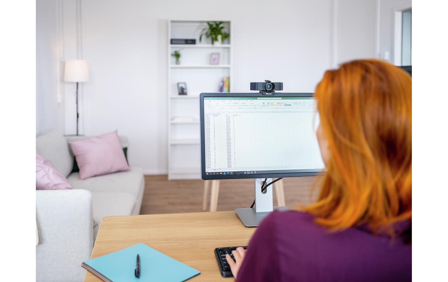Webcam Teza<br>USB-Webcam mit 4K-Bildqualität, Autofokus und Stereomikrofonen